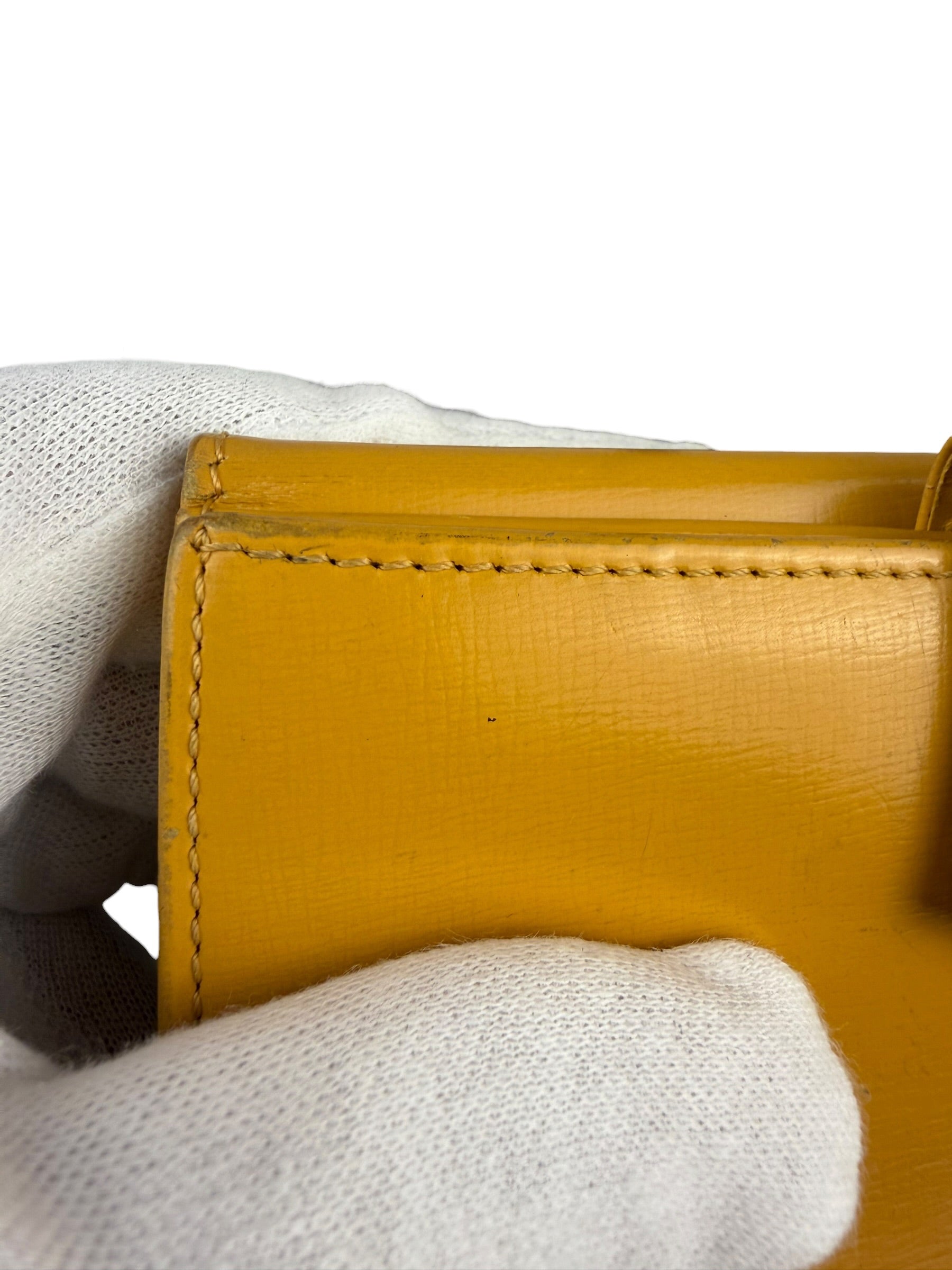 Loewe Vintage Yellow Leather Bifold Wallet