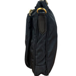 Prada Black Tessuto Nylon Leather Trim Crossbody Shoulder Bag