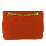 Chanel Vintage Red Quilted Tweed Shoulder Bag 1994