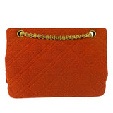 Chanel Vintage Red Quilted Tweed Shoulder Bag 1994