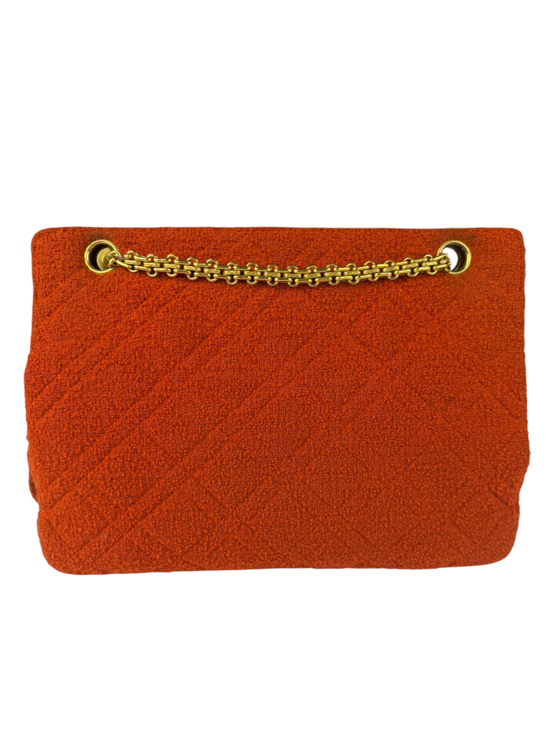 Chanel Vintage Red Quilted Tweed Shoulder Bag 1994