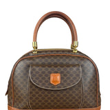 Celine Vintage Macadam Print Bowler Top Handle Bag
