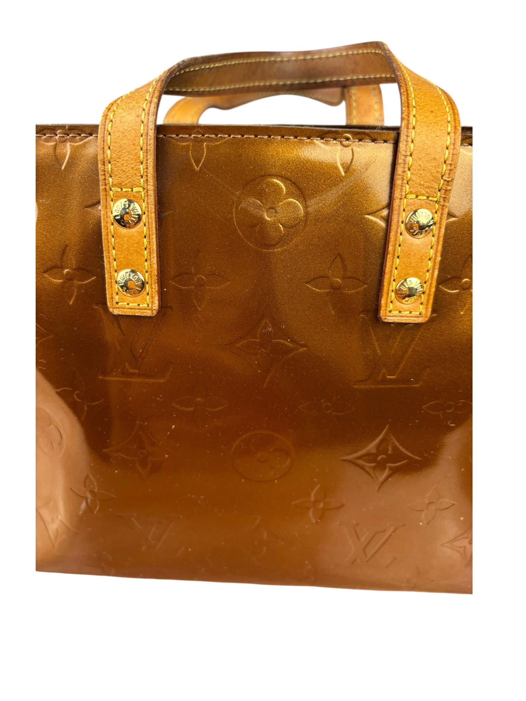 Louis Vuitton Bronze Monogram Vernis Reade Tote Bag PM