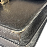 Gucci Black Leather G Interlocking Small Chain Shoulder Bag