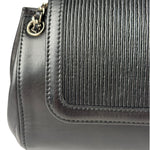 Chanel Black Leather Mademoiselle Accordion Flap Bag 2000
