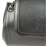 Chanel Black Leather Mademoiselle Accordion Flap Bag 2000
