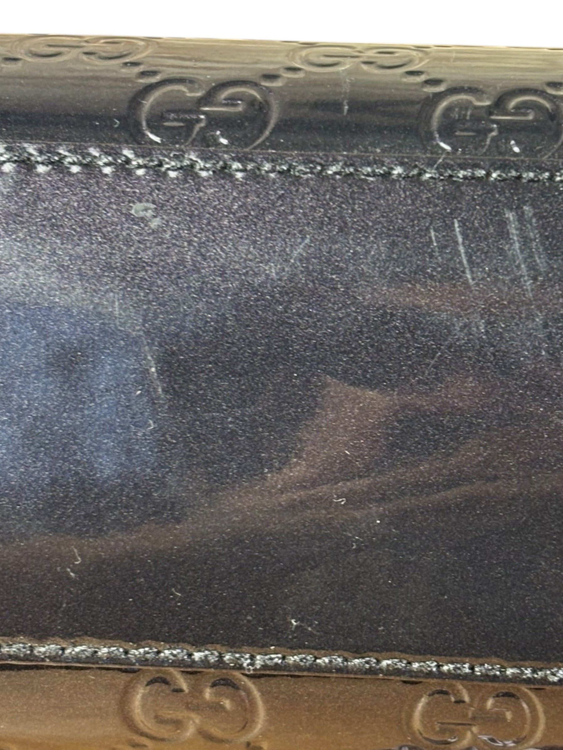 Gucci GG Purple Patent Flap Emily Chain Shoulder Bag