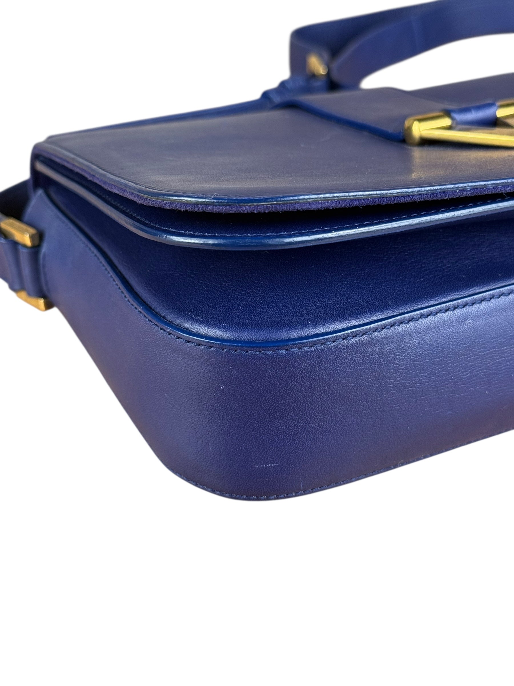 Saint Laurent Chyc Royal Blue Leather Crossbody