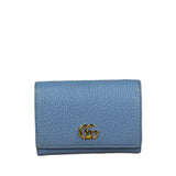Gucci Blue Leather Marmont Card Case Wallet