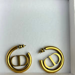 Dior CD Gold Hoop Earrings 2021