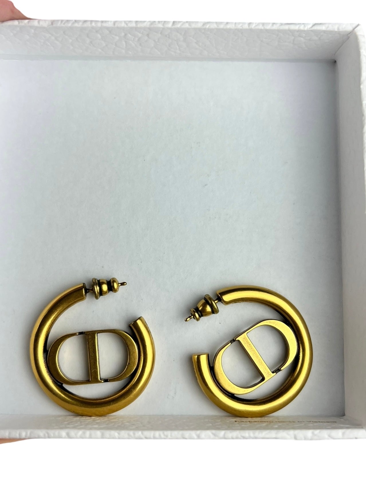 Dior CD Gold Hoop Earrings 2021