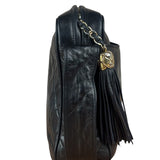 Chanel Vintage Black Quilted Leather Camera Crossbody Bag 1992
