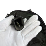 Prada Vintage Green Nylon Top Handle Bowler Bag