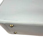 Burberry White Leather Multi-Pocket Handbag