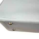 Burberry White Leather Multi-Pocket Handbag