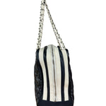 Chanel Navy Quilted Leather Lido Chain Shoulder Tote 2009