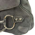 Gucci GG Vintage Black Horsebit Flap Shoulder Bag