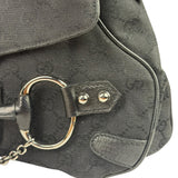 Gucci GG Vintage Black Horsebit Flap Shoulder Bag