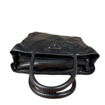 Prada Black Leather Tote Bag