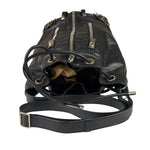 Yves Saint Laurent Black Leather Rider Bucket Bag