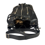 Yves Saint Laurent Black Leather Rider Bucket Bag