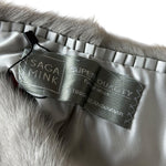 Saga Mink Vintage Grey Fur Tailed Shawl