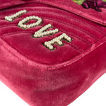 Gucci Pink GG Velvet Marmont "Blind for Love" Flap Bag