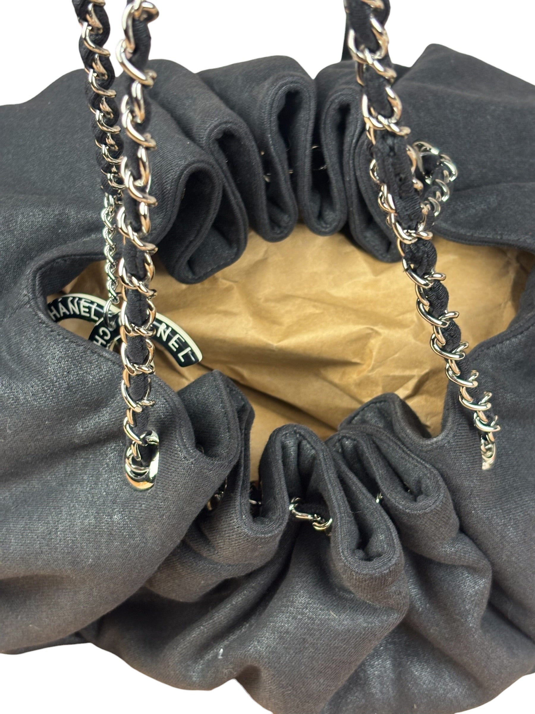 Chanel Black Melrose Cabas Hobo Bag - 1987