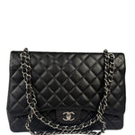 Chanel Black Quilted Leather Jumbo Classic Flap Bag 2009