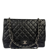 Chanel Black Quilted Leather Jumbo Classic Flap Bag 2009