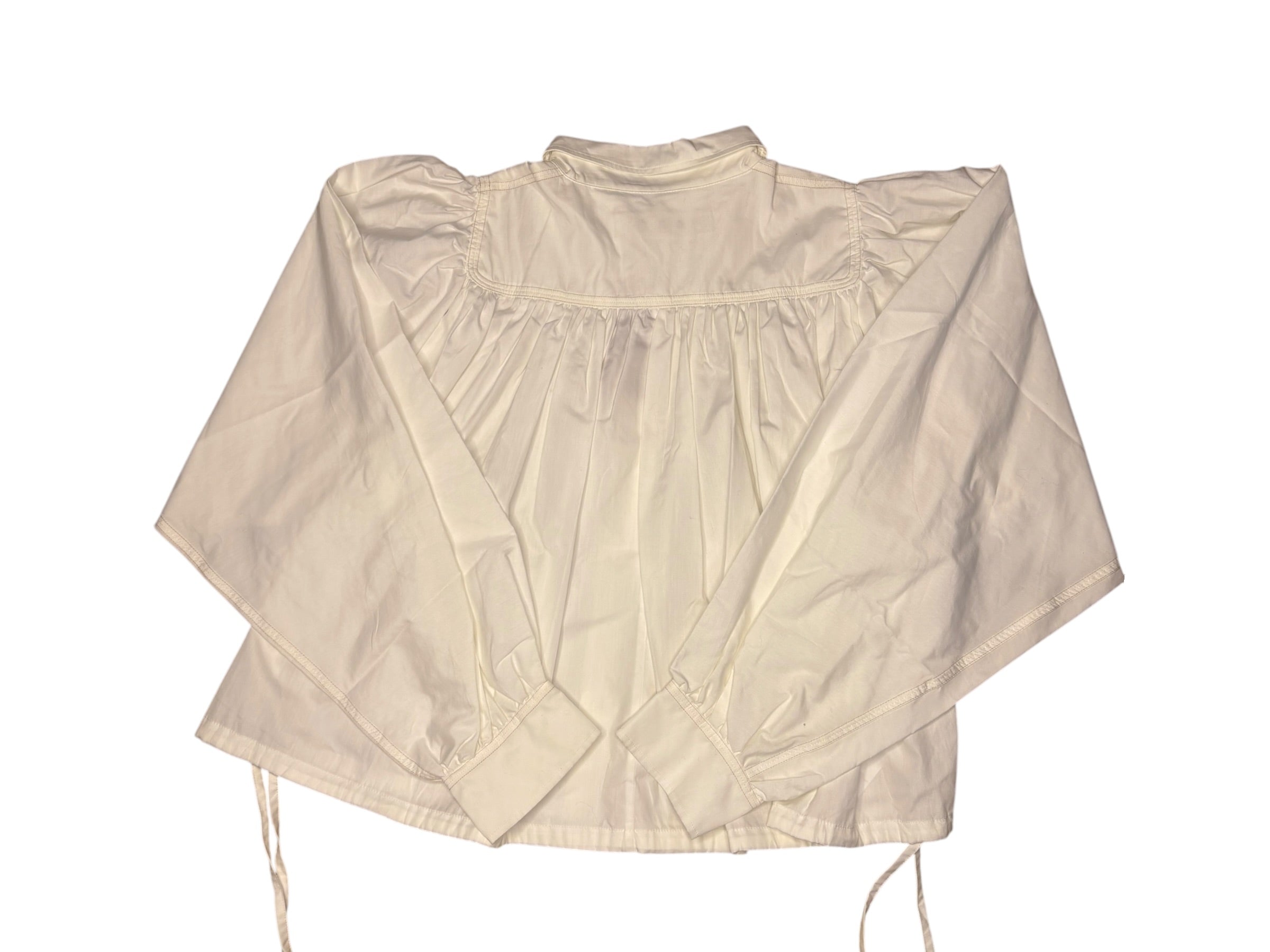 Marni White Pleated Button Down Blouse