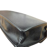 Fendi Black Leather Envelope Wallet On Chain