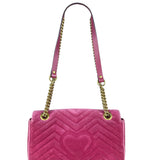 Gucci GG Marmont Pink Velour Chain Bag
