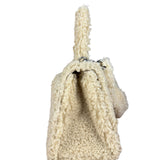 Balenciaga Furry Hourglass 2Way Handbag Beige