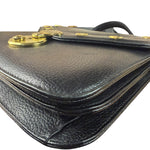 MCM Vintage Black Leather Crossbody Bag