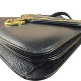 MCM Vintage Black Leather Crossbody Bag