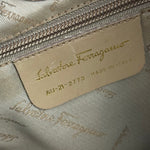 Ferragamo Vintage Beige Suede Hobo Shoulder Bag