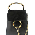 Chloe Black Suede/Leather Faye Bracelet Crossbody Bag