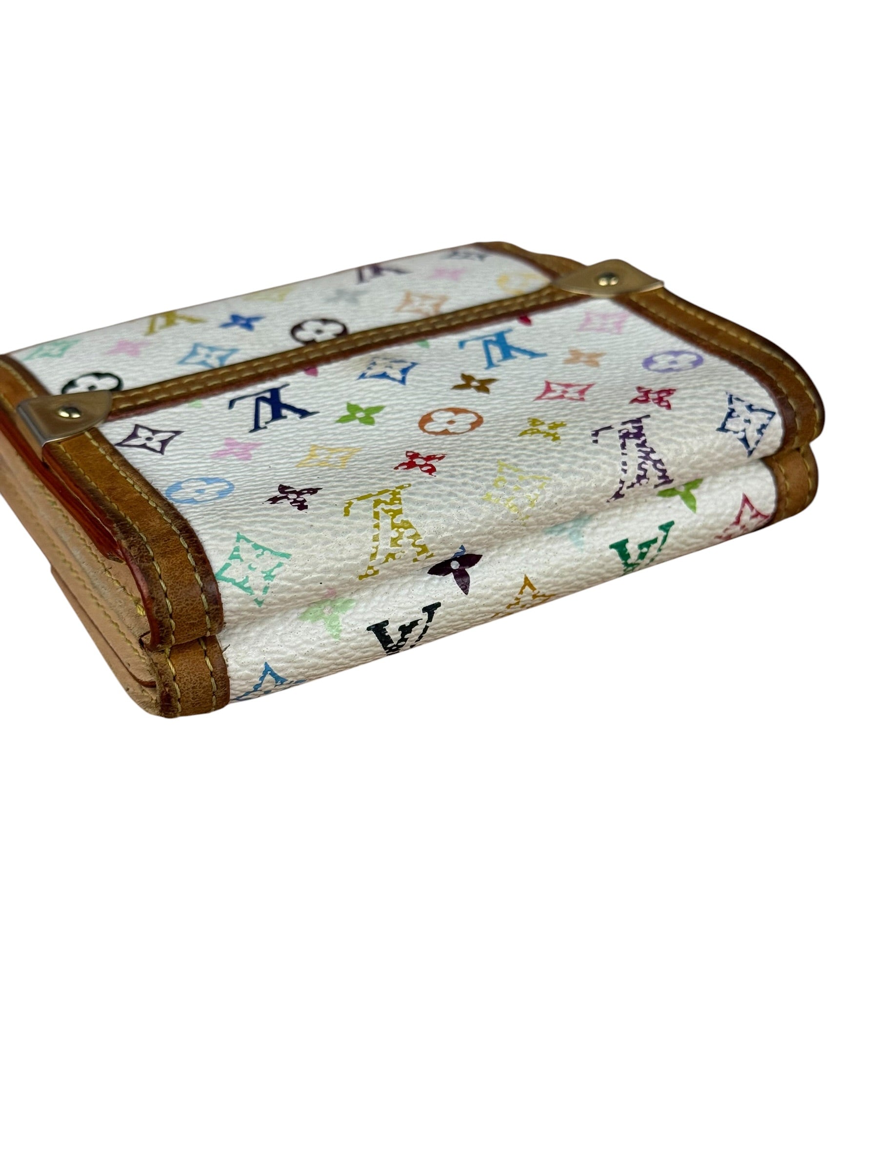 Louis Vuitton White Murakami Compact Wallet