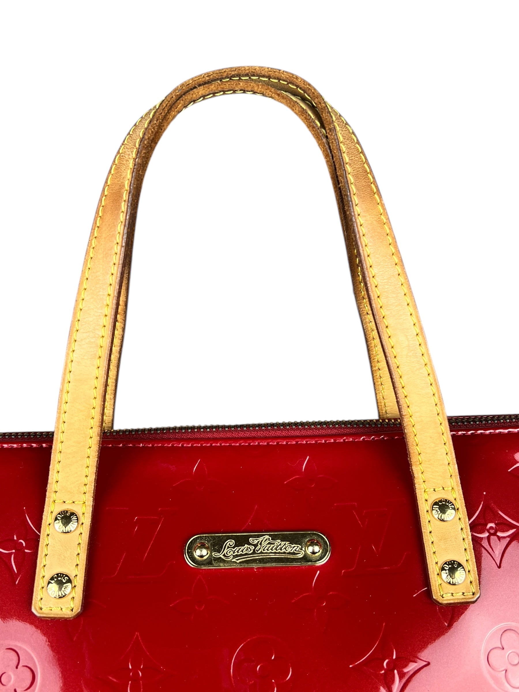 Louis Vuitton Red Monogram Vernis Bellevue Handbag