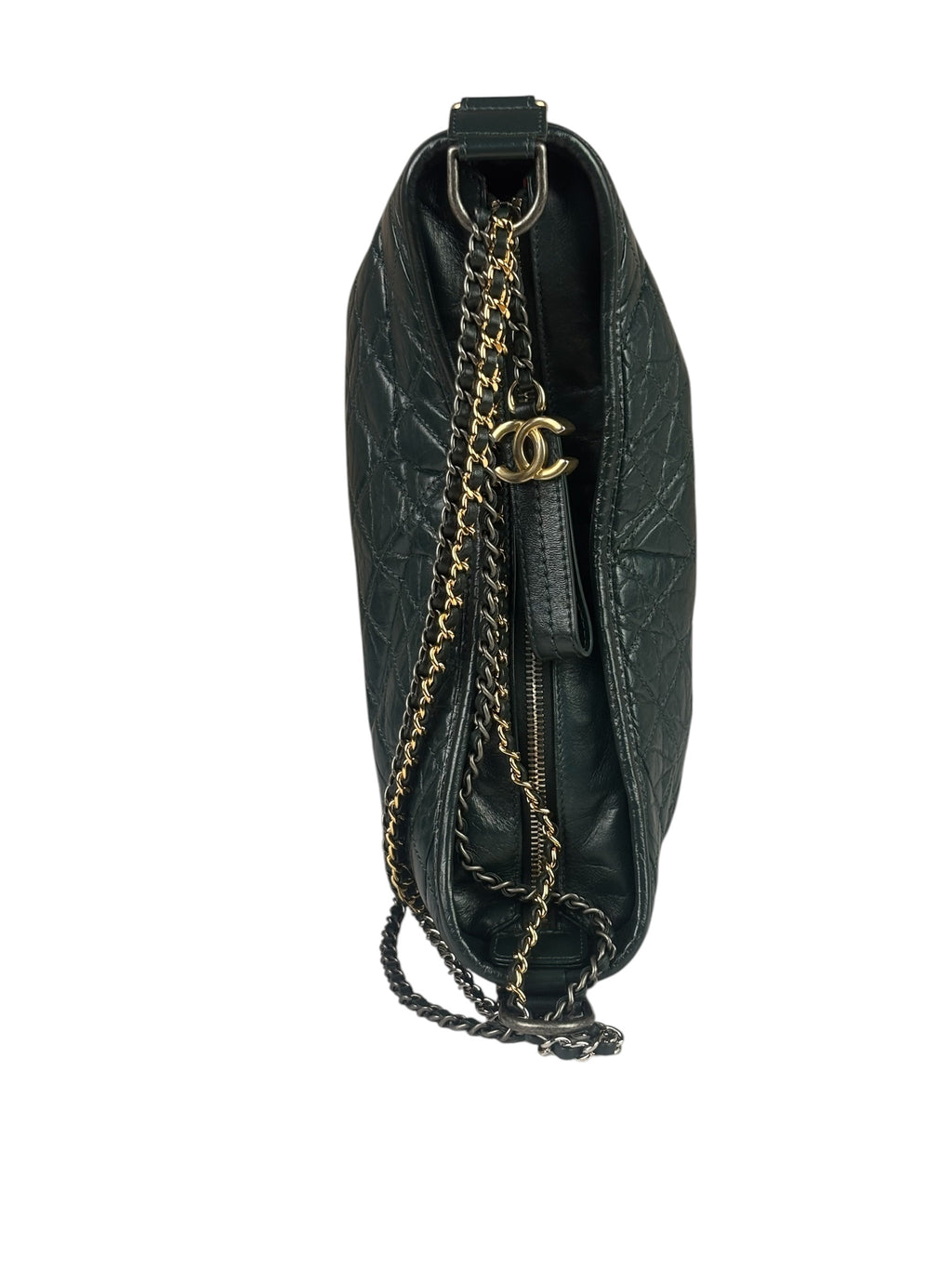 Chanel Green Calfskin Medium Gabrielle Hobo Bag 2018