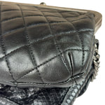 Chanel Black Python Leather Kiss-Lock Flap Bag 2015