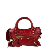 Balenciaga Red Calfskin Mini Le City Bag