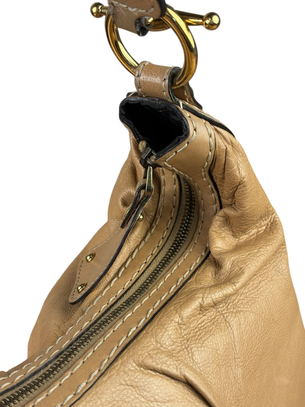 Gucci Jockey Hobo Light Brown