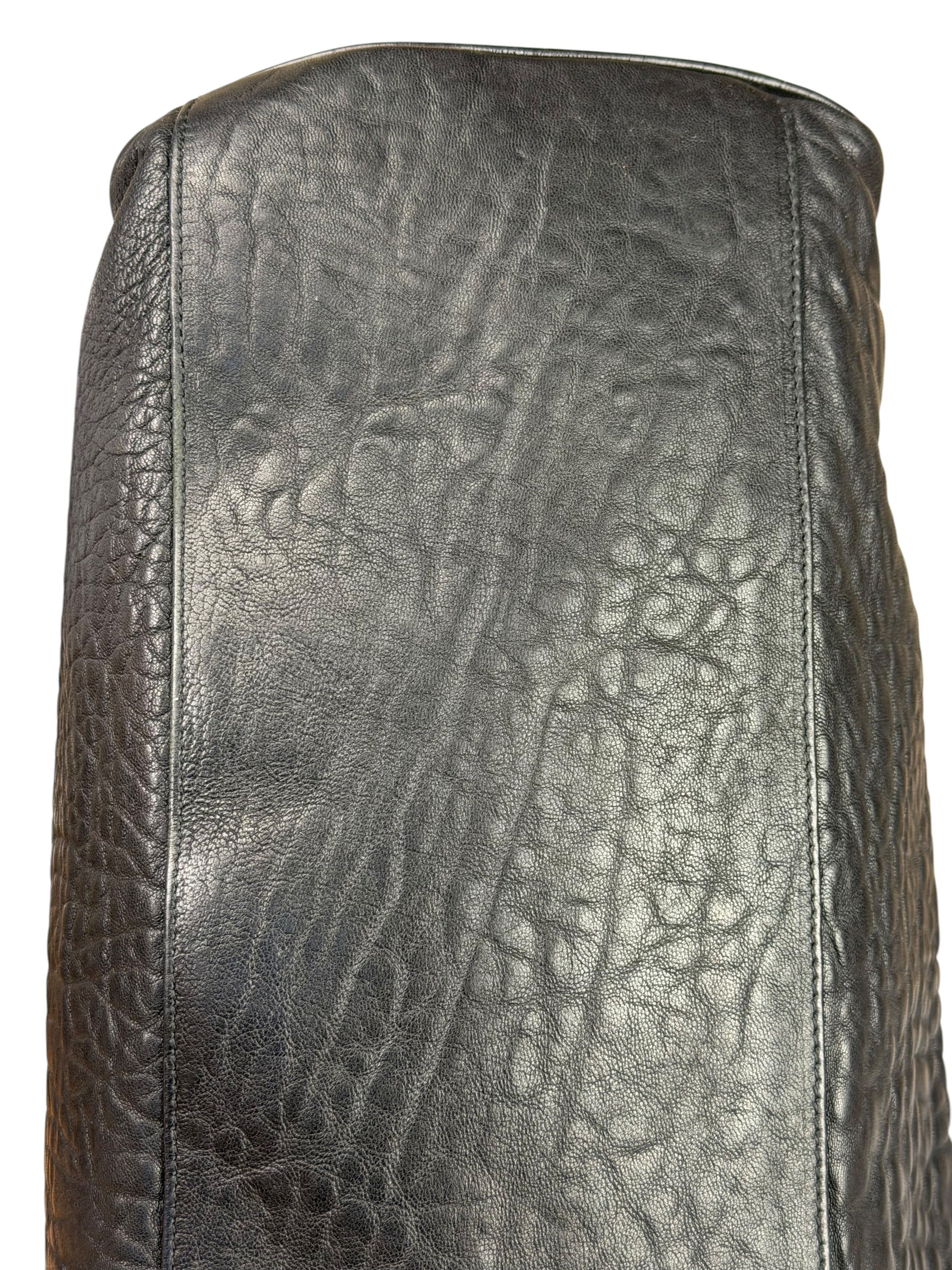 Fendi Black Leather Etniko Du Jour Shoulder Bag