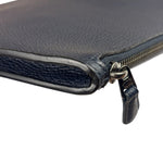 Coach Navy Pebbled Leather Laptop Case
