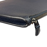 Coach Navy Pebbled Leather Laptop Case