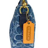 Coach Signature Blue Jacquard Denim Swing Zip Shoulder Bag