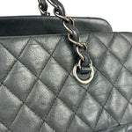 Chanel Grey Iridescent Quilted Leather Chic Bowling Shoulder Bag 2010