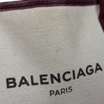 Balenciaga Canvas Maroon Cabas XS Tote Bag